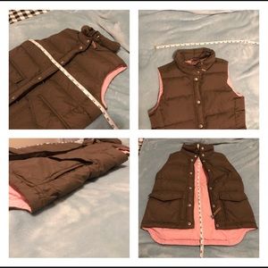 J.Crew Down Filled Puffer Vest Button & Zip Close